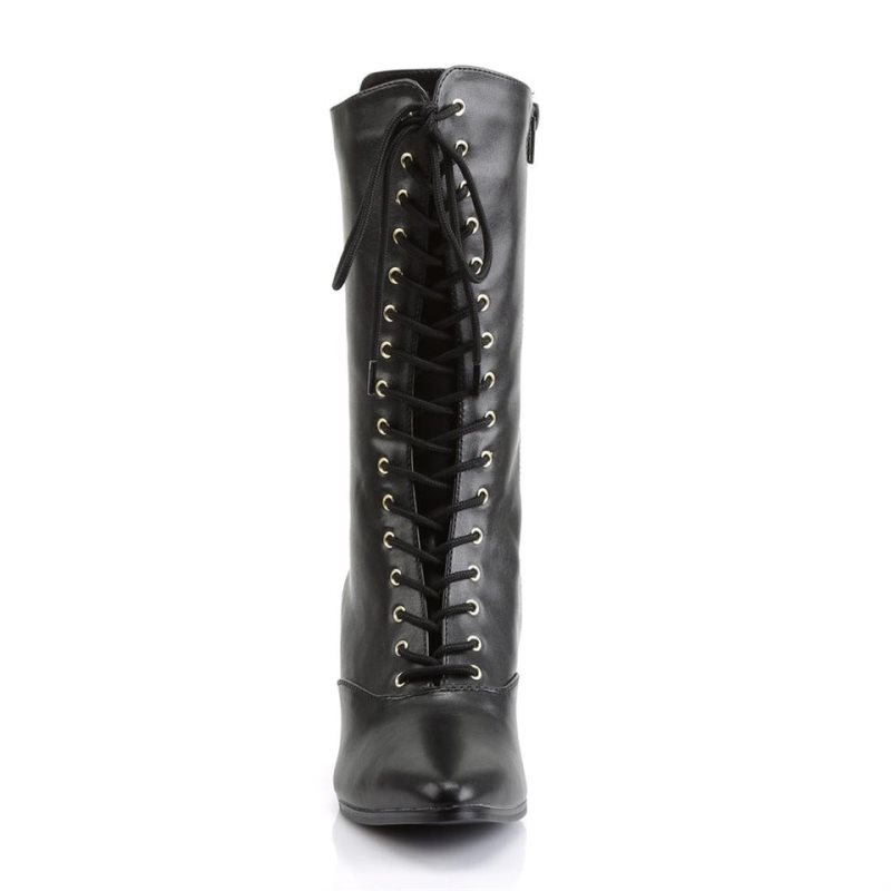 Pleaser Victorian-120 Women's Heels Boots Black | NZ HSQPNG