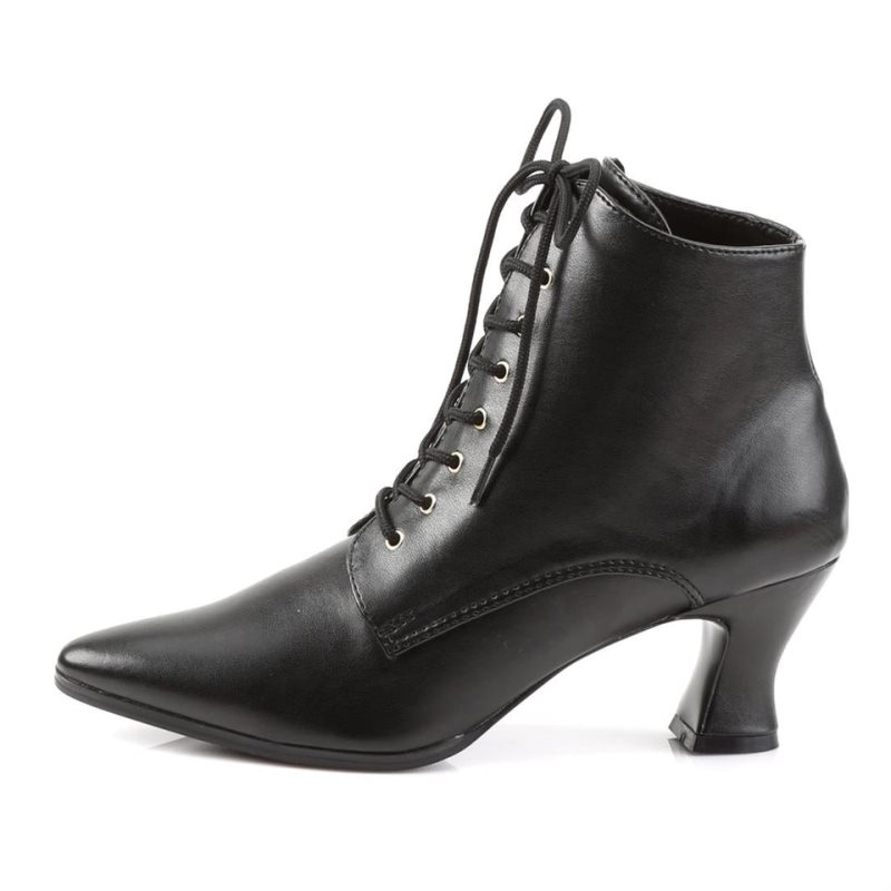 Pleaser Victorian-35 Women's Heels Boots Black | NZ BQRIUS