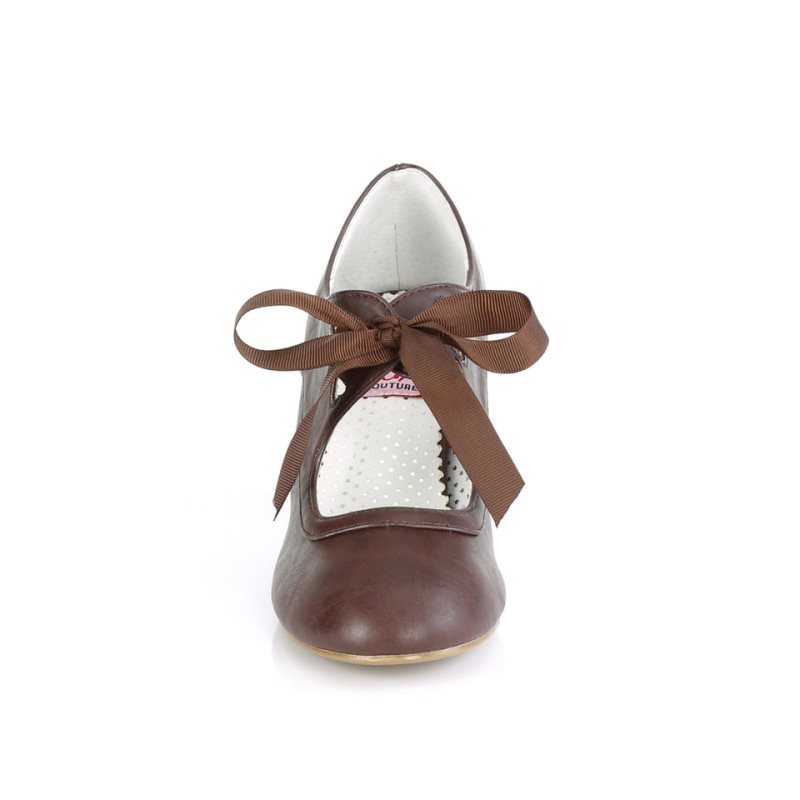 Pleaser Wiggle-32 Women's Pumps Brown | NZ HORFYK