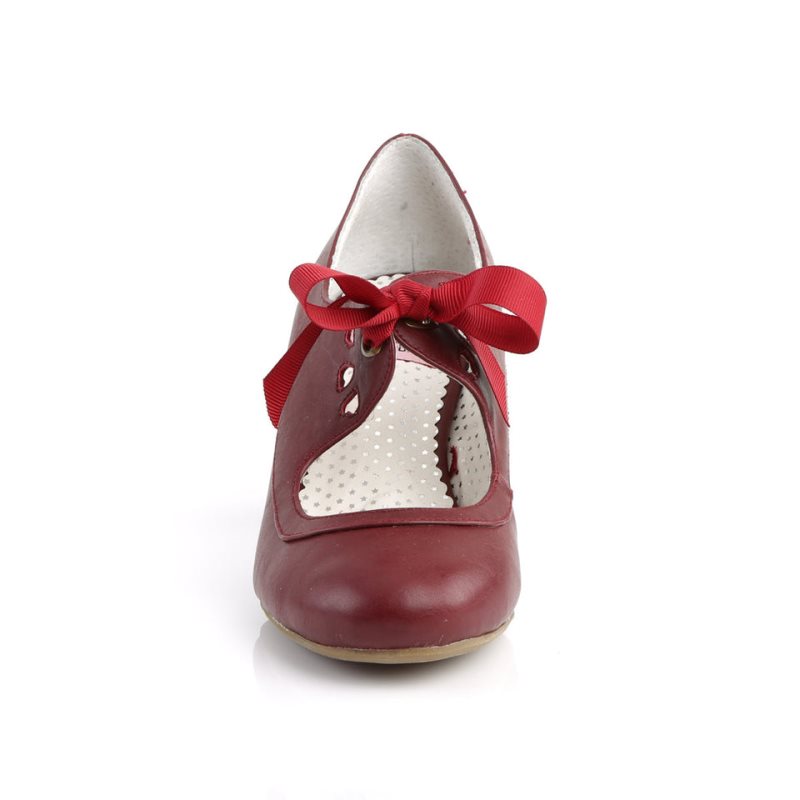 Pleaser Wiggle-32 Women's Pumps Burgundy | NZ KUPFOX