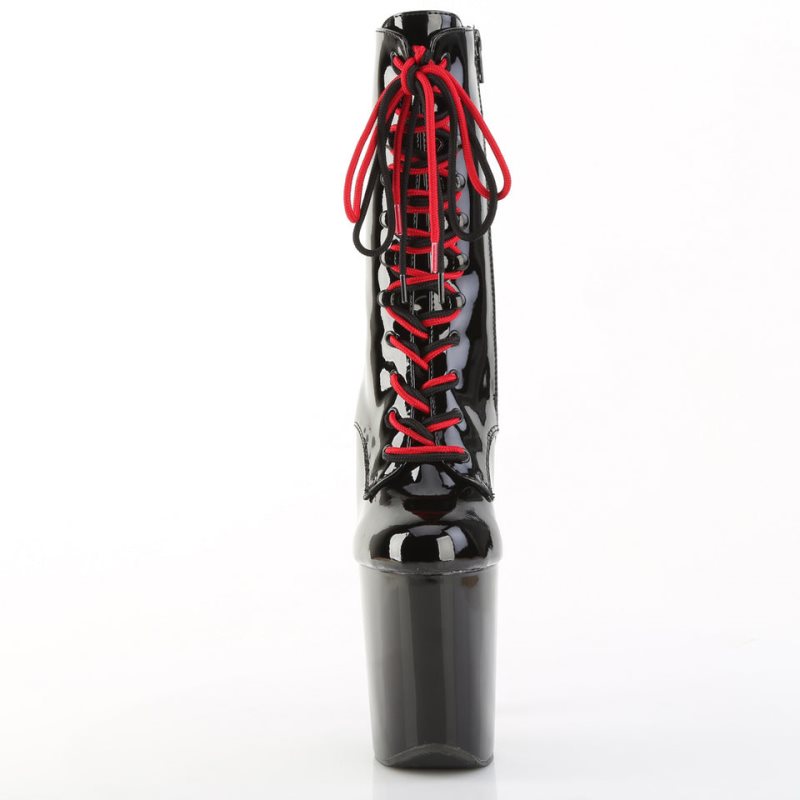 Pleaser Xtreme-1020-1 Women's Heels Boots Black / Red | NZ BGKCFQ