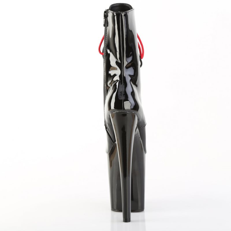 Pleaser Xtreme-1020-1 Women's Heels Boots Black / Red | NZ BGKCFQ