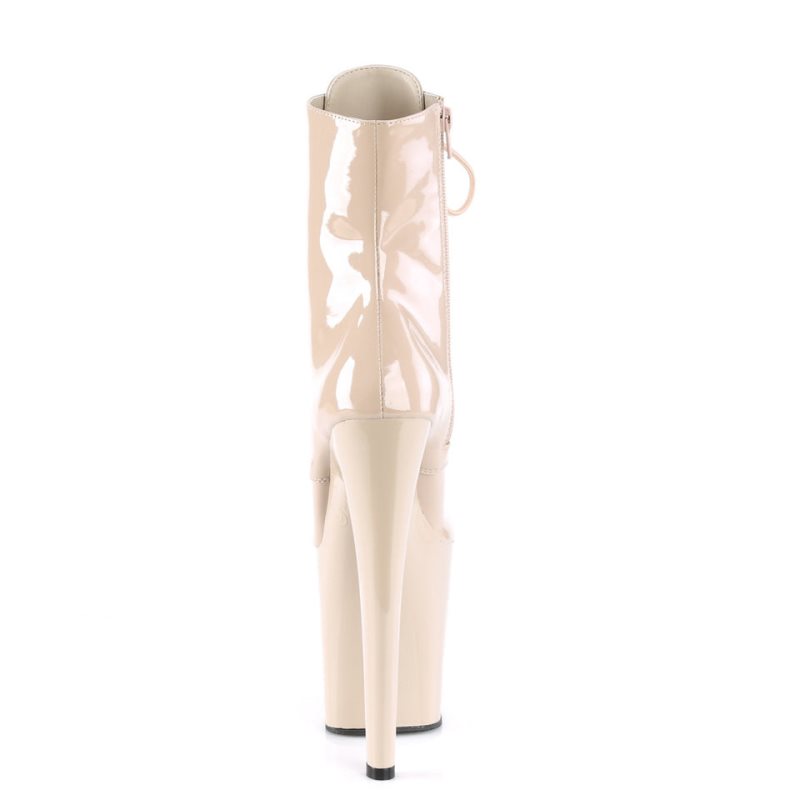 Pleaser Xtreme-1020 Women's Heels Boots Beige | NZ APHCYE