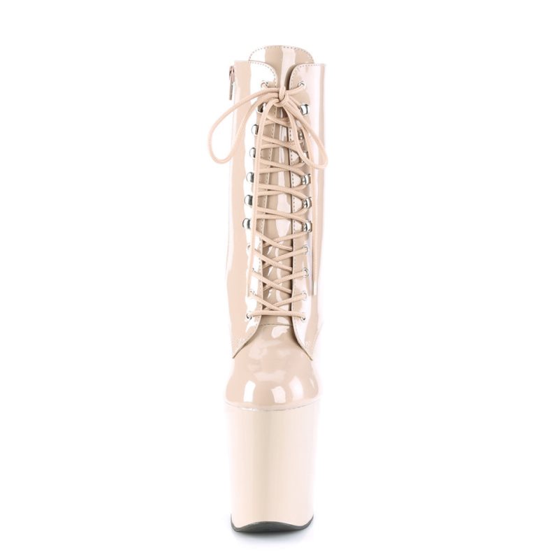 Pleaser Xtreme-1020 Women's Heels Boots Beige | NZ APHCYE