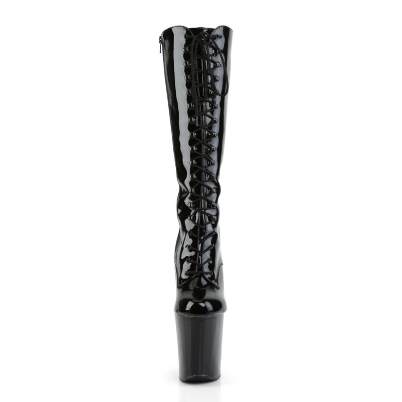 Pleaser Xtreme-2020 Women's Knee-high Boots Black | NZ DMIEYU