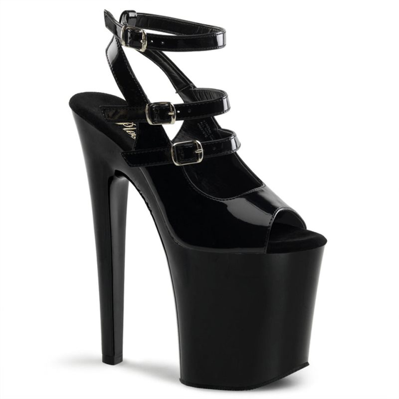 Pleaser Xtreme-873 Women\'s Platform Heels Sandals Black | NZ FSAEIV